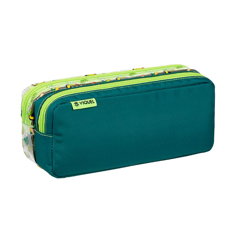 3135258223523-Trousse rectangulaire Jungle - 2 compartiments - 2 modèles disponibles - Viquel-P_405128662_6-5