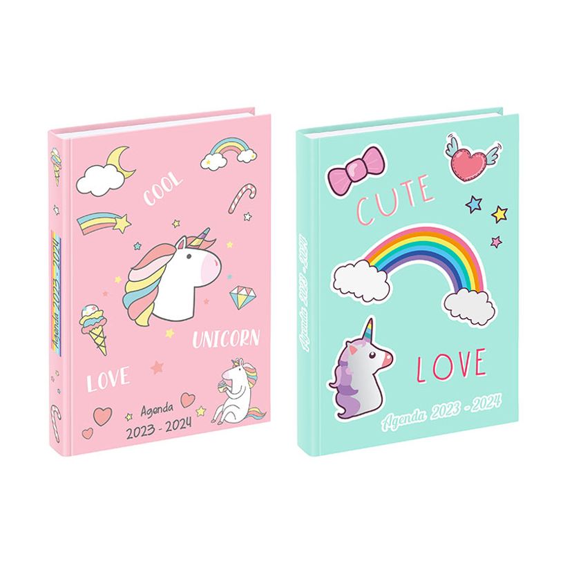 3135257453136-Agenda Bubbles - 1 jour par page - 12 x 17 cm - rose ou bleu - Viquel-P_405128686_1-0