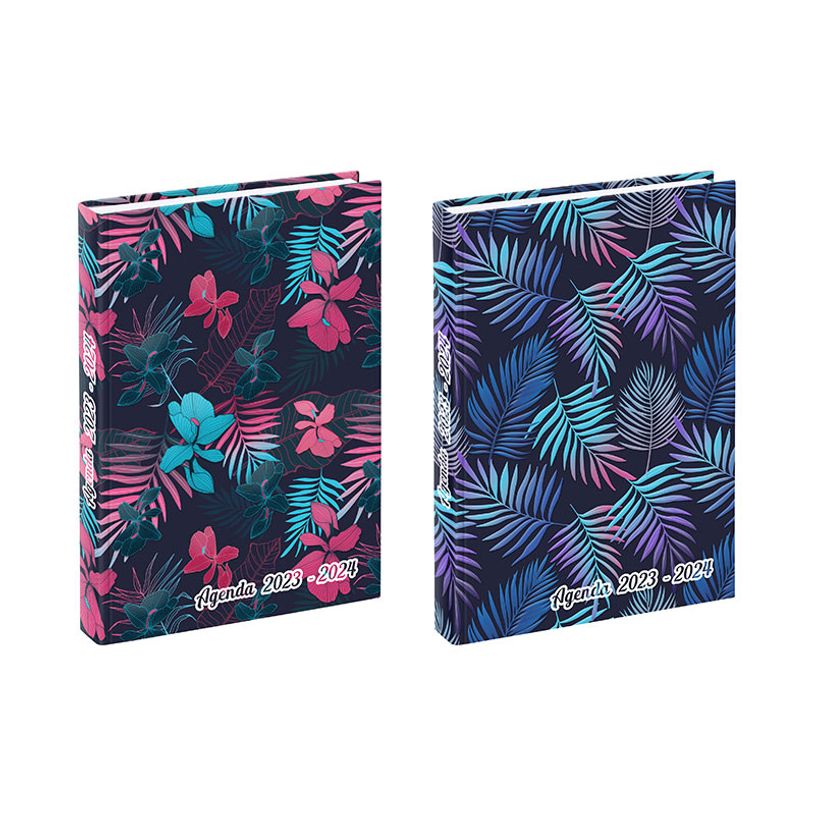 3135257453228-Agenda Tropical Night - 1 jour par page - 12 x 17 cm - bleu ou vert - Viquel-P_405128689_1-0