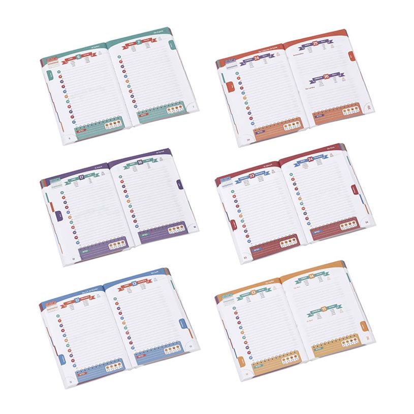 3135257473332-Agenda Disco - 1 jour par page - 12 x 18 cm - bronze ou bleu - Viquel-P_405128704_6-5