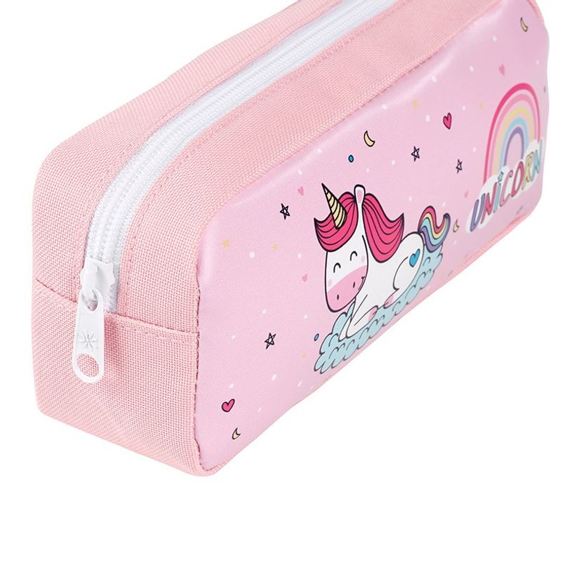 3135250993424-Trousse rectangulaire Unicorn - 1 compartiment - rose - Viquel-P_405128707_3-2