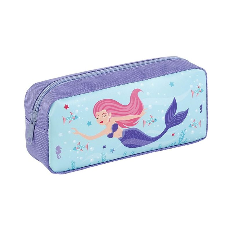 3135250993417-Trousse rectangulaire Mermaid - 1 compartiment - violet et bleu ciel - Viquel-P_405128709_1-0