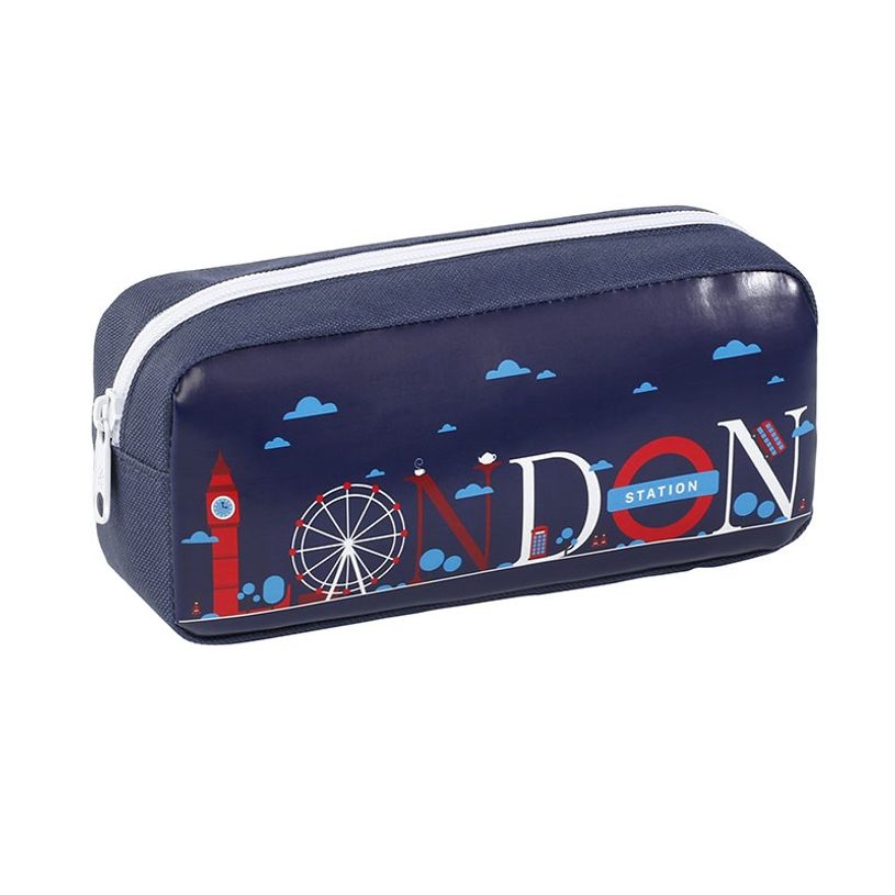 3135250993431-Trousse rectangulaire London - 1 compartiment - bleu - Viquel-P_405128713_1-0