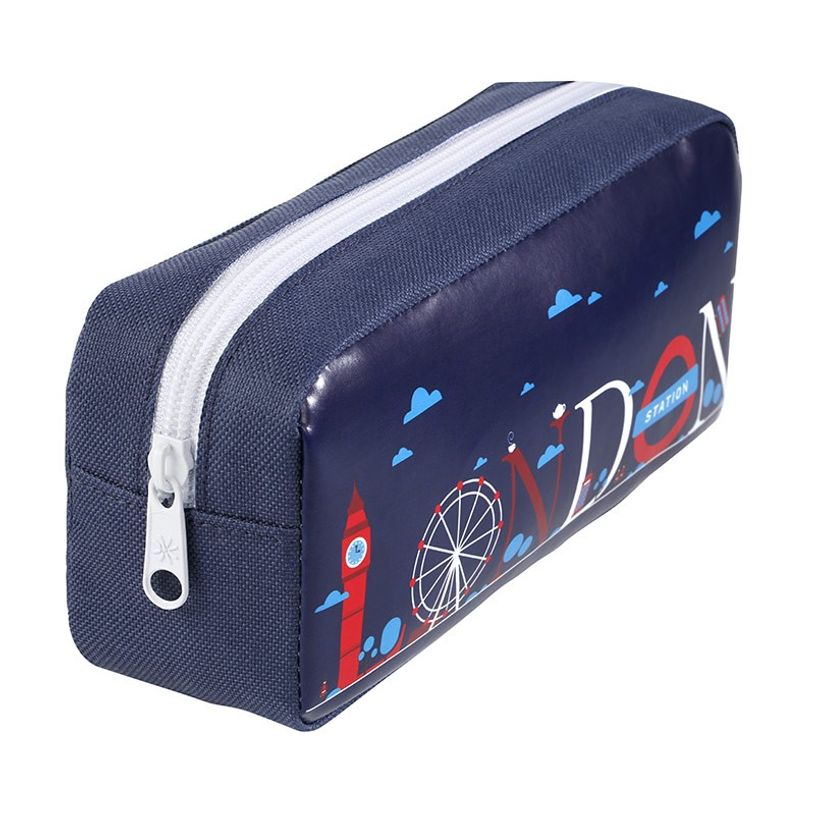 3135250993431-Trousse rectangulaire London - 1 compartiment - bleu - Viquel-P_405128713_3-2