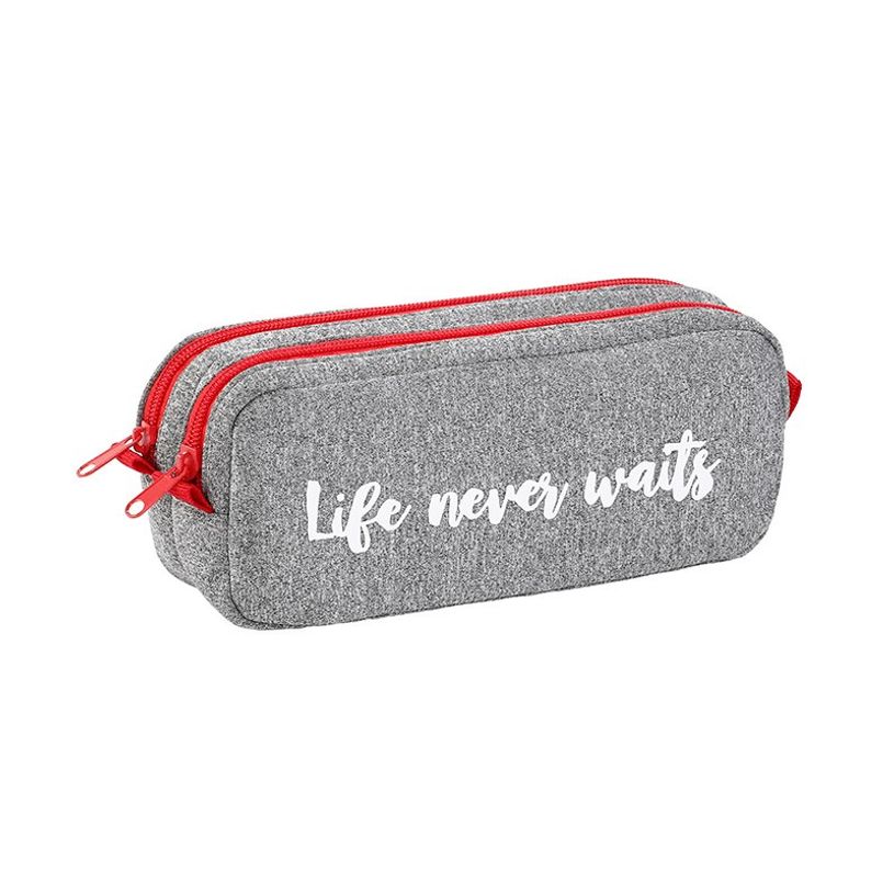 3135250993554-Trousse rectangulaire Yolo - 2 compartiments - gris - Viquel-P_405128727_1-0