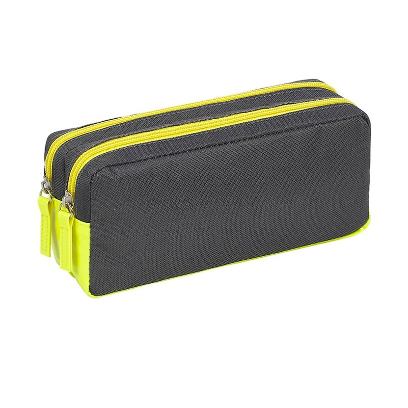 3135250993578-Trousse rectangulaire Fluo - 2 compartiments - jaune - Viquel-P_405128731_1-0