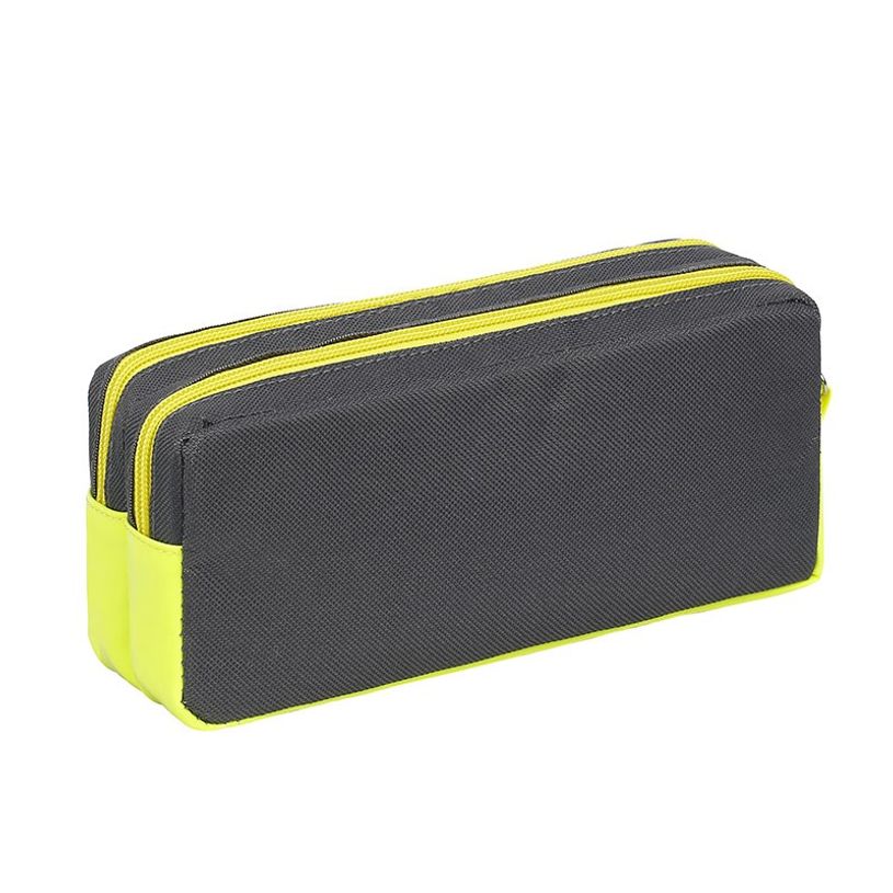 3135250993578-Trousse rectangulaire Fluo - 2 compartiments - jaune - Viquel-P_405128731_2-1