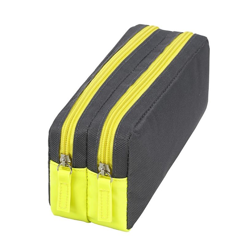 3135250993578-Trousse rectangulaire Fluo - 2 compartiments - jaune - Viquel-P_405128731_3-2