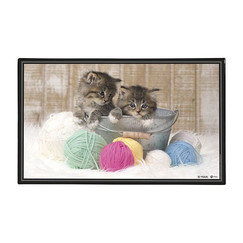 3135251306094-Viquel Fantaisie Animaux - Sous-main - 59,5 x 36,2 cm - PVC - Chatons / Chiots-P_405128741_2-2