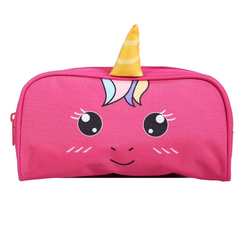 3666311016160-Trousse rectangulaire Kids Licorne - 1 compartiment - rose foncé - Bagtrotter-P_405128771_1-0