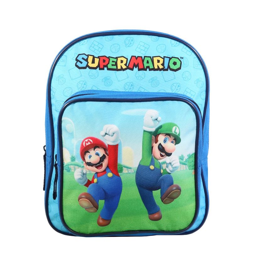 3666311015798-Sac à dos maternelle Super Mario - 1 compartiment - bleu - Bagtrotter-P_405128775_1-0