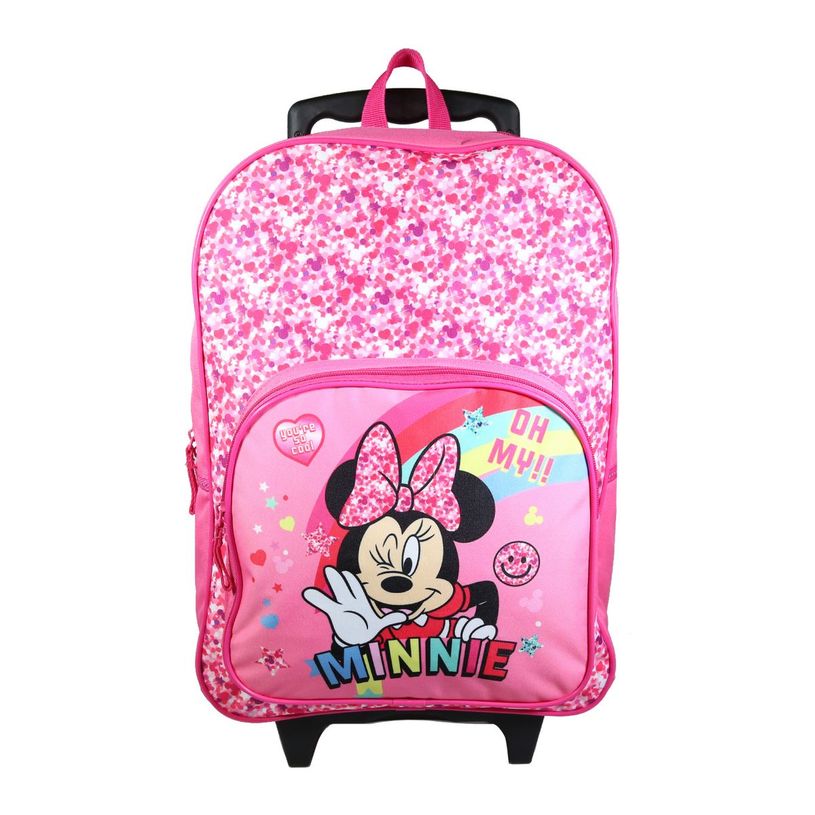 3666311015392-Sac maternelle à roulettes Minnie - 1 compartiment - rose - Bagtrotter-P_405128786_1-0