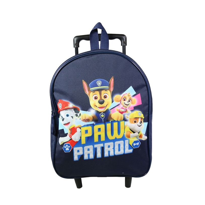 Sac maternelle à roulettes Pat'Patrouille compartiment bleu