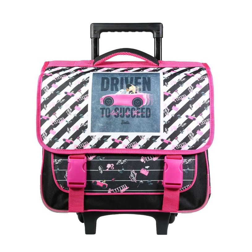 3666311013916-Cartable à roulettes Barbie 38 cm - 2 compartiments - multicolore - Bagtrotter-P_405128820_1-0