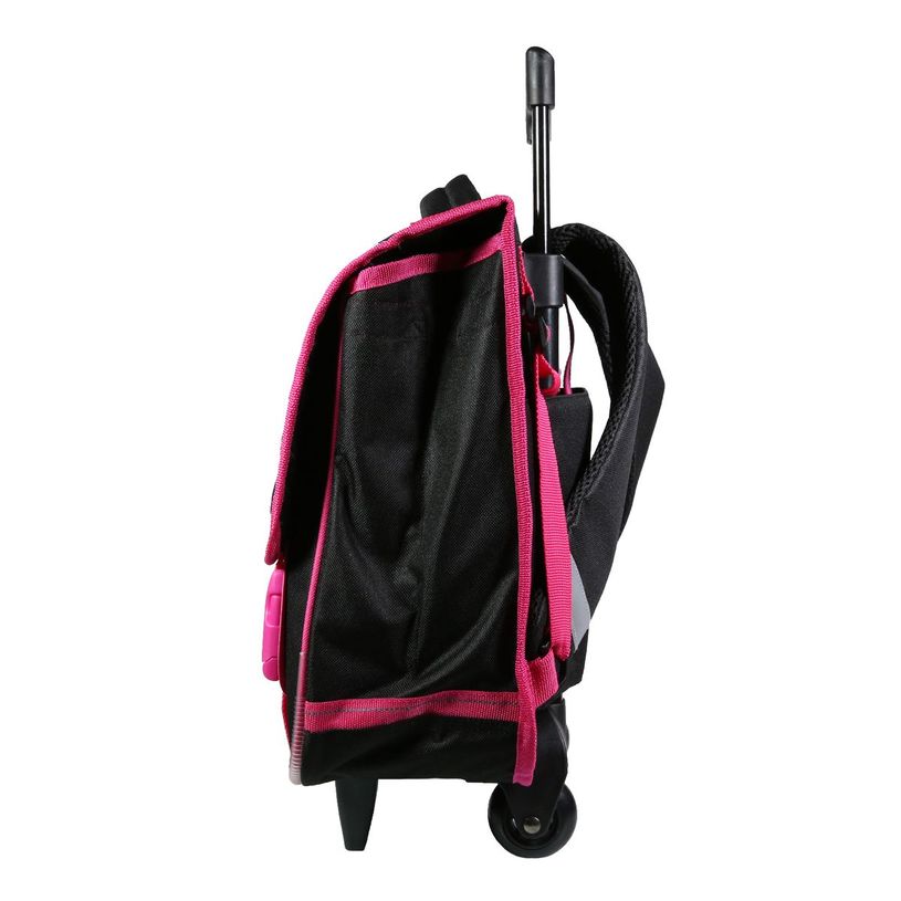 3666311013916-Cartable à roulettes Barbie 38 cm - 2 compartiments - multicolore - Bagtrotter-P_405128820_2-1