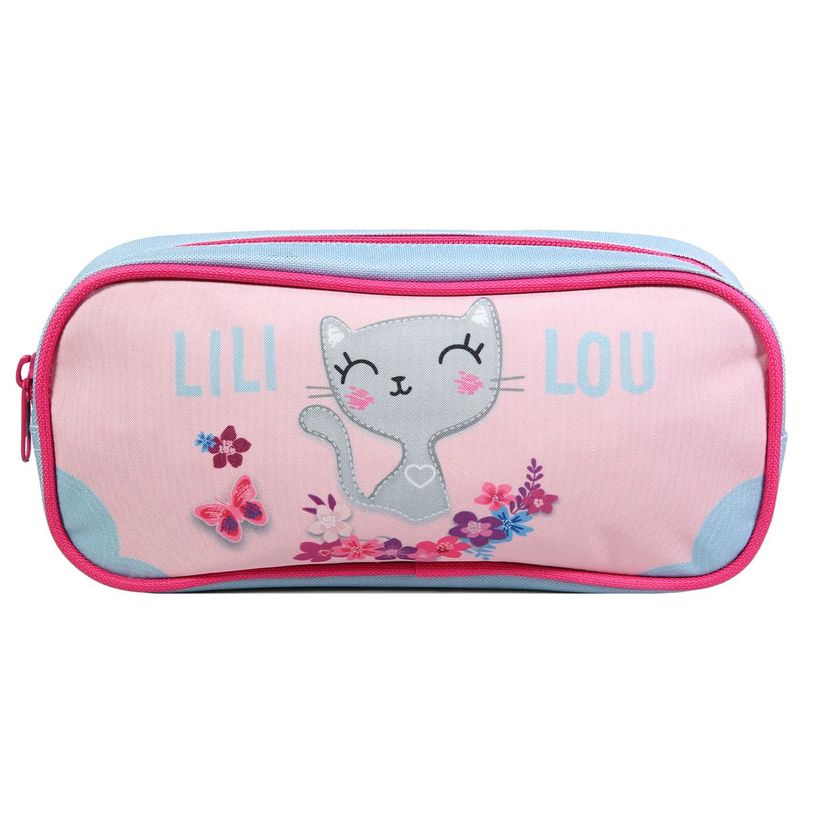 3666311012308-Trousse rectangulaire Lililou - 1 compartiment - rose - Bagtrotter-P_405128878_1-0