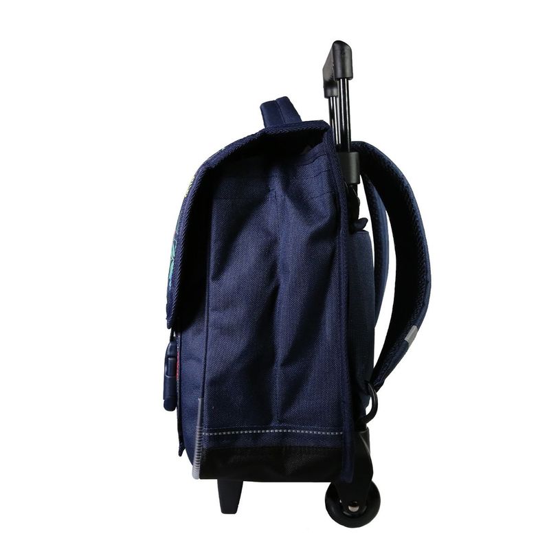 3666311012162-Cartable à roulettes Cybel 38 cm - 2 compartiments - bleu - Bagtrotter-P_405128883_2-1