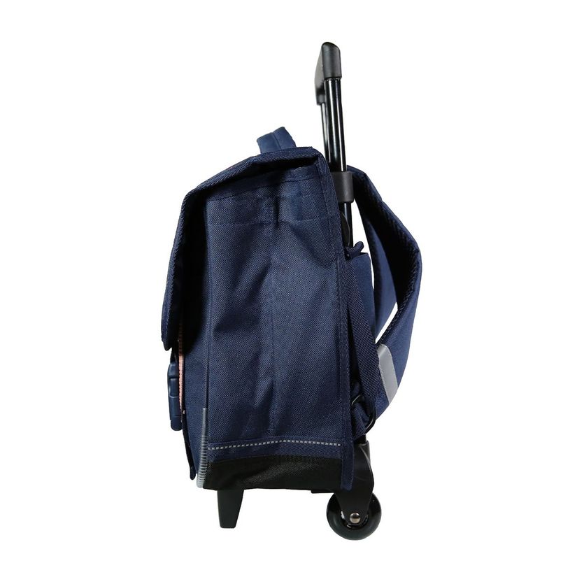 3666311012070-Cartable à roulettes Cybel 38 cm - 2 compartiments - bleu/velours - Bagtrotter-P_405128892_2-1