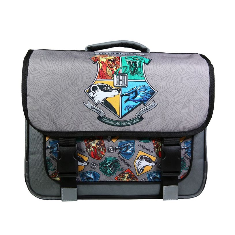 3666311011813-Cartable Harry Potter 38 cm - 2 compartiments - gris - Bagtrotter-P_405128900_1-0