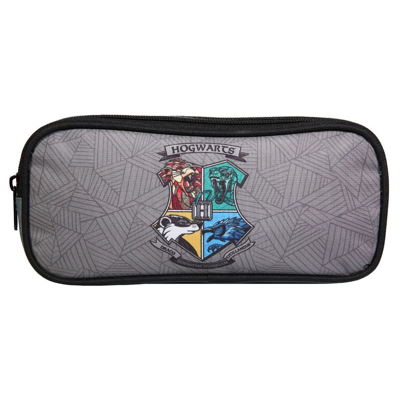 3666311011790-Trousse rectangulaire Harry Potter - 2 compartiments - gris - Bagtrotter-P_405128902_1-0