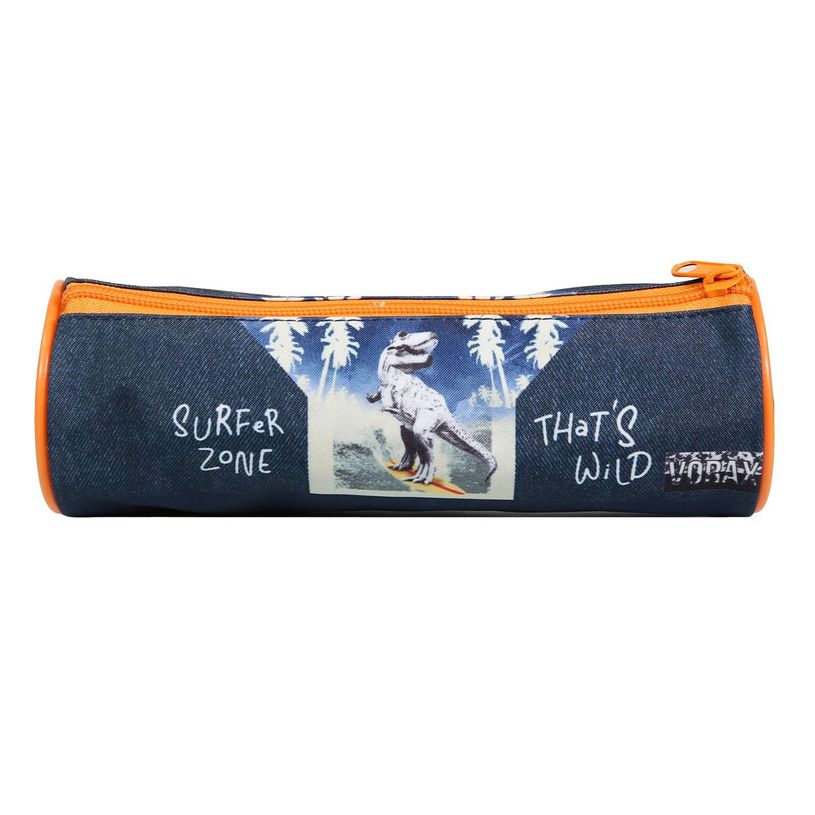 3666311010793-Trousse ronde Vorax Dinosaure - 1 compartiment - bleu - Bagtrotter-P_405128926_3-2