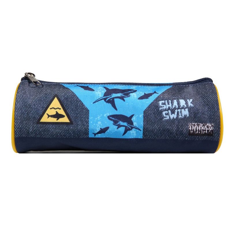3666311010755-Trousse ronde Vorax Requins - 1 compartiment - bleu - Bagtrotter-P_405128930_1-0