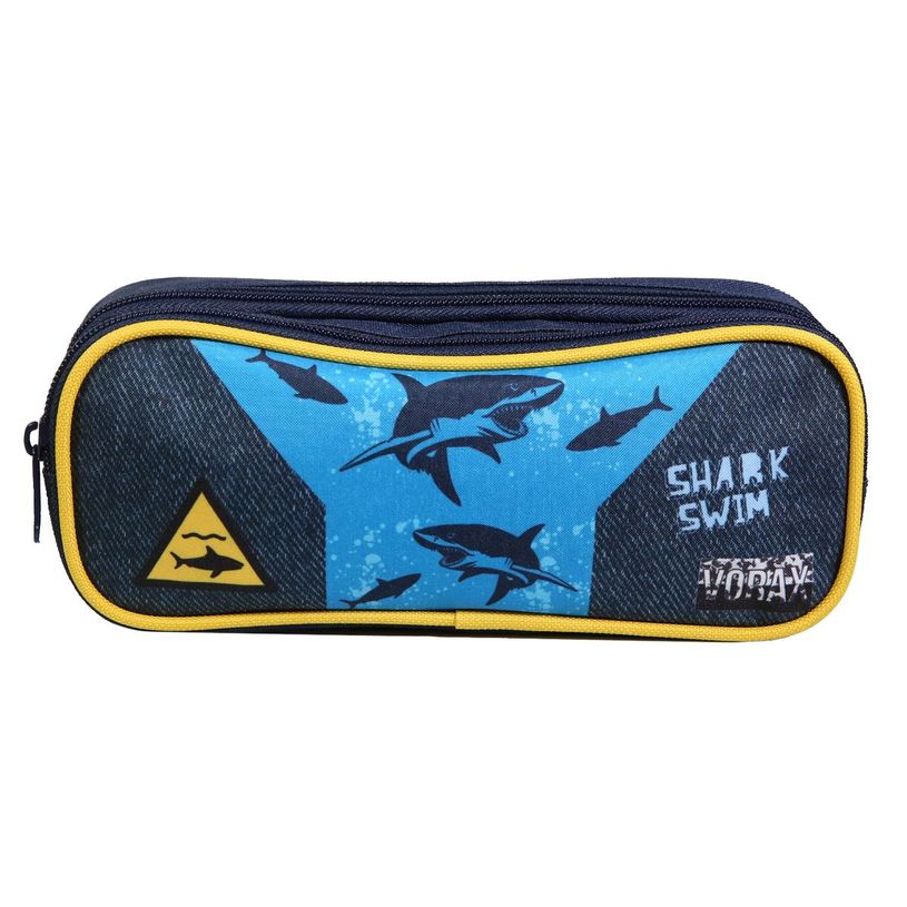 3666311010748-Trousse rectangulaire Vorax Requins - 2 compartiments - bleu - Bagtrotter-P_405128931_1-0