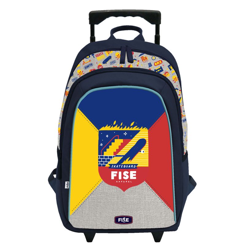 3666311010526-Sac à dos à roulettes Fise - 2 compartiments - bleu - Bagtrotter-P_405128938_1-0