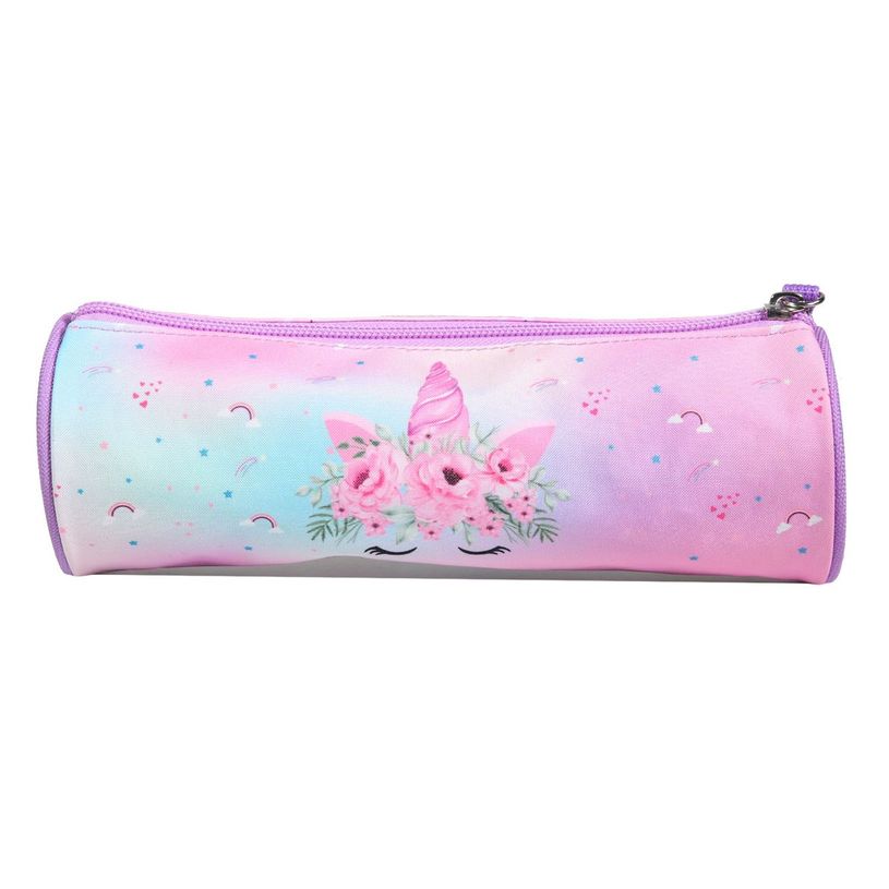 3666311010380-Trousse ronde Phileas Licorne - 1 compartiment - violet - Bagtrotter-P_405128956_3-2