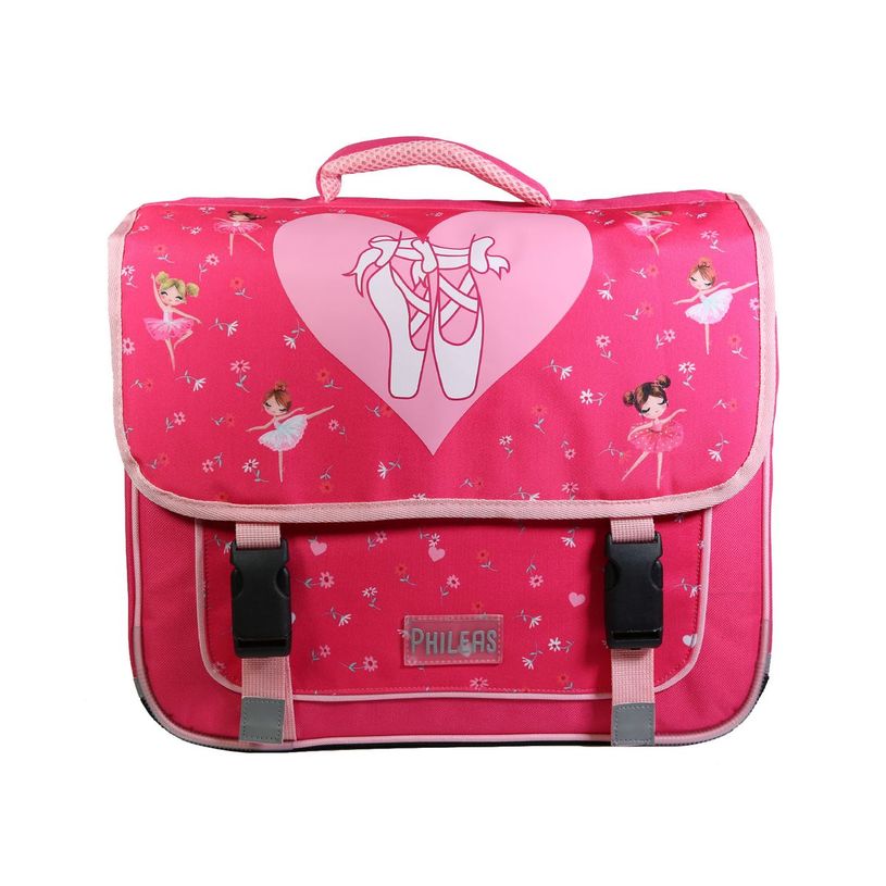 3666311010311-Cartable Phileas Danseuses 38 cm - 2 compartiments - rose - Bagtrotter-P_405128958_1-0