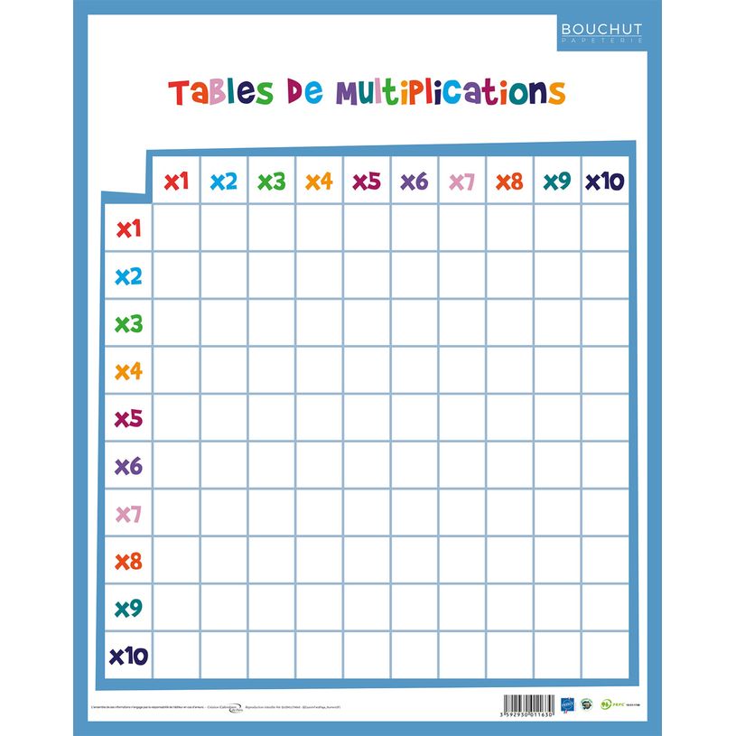 3592930011630-Quiz Multiplications Maxi - 40 x 50 cm - Bouchut--1