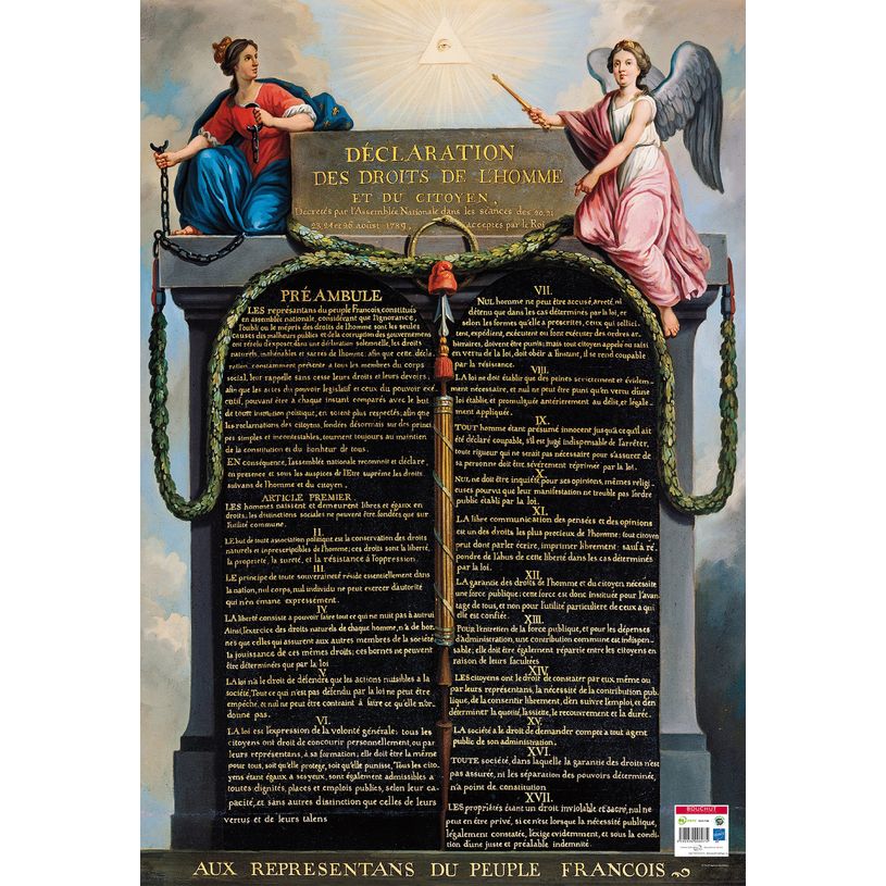 3592930008975-Poster pédagogique Droits de l'Homme - 52 x 76 cm - Bouchut--0