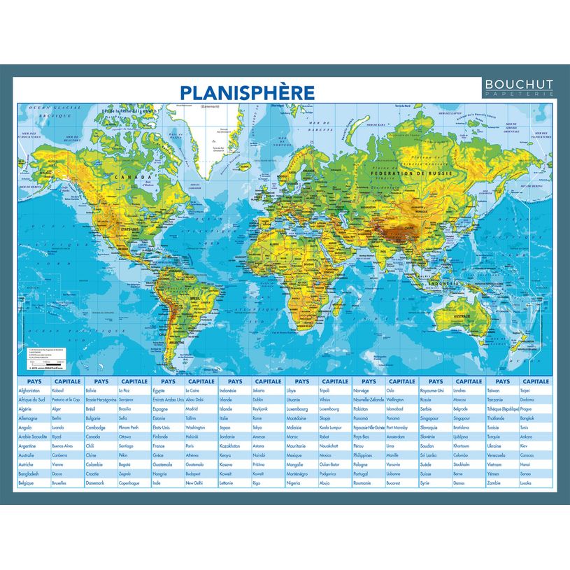 3592930011081-Fiche mémo souple Monde - 20,5 x 26,5 cm - Bouchut--0
