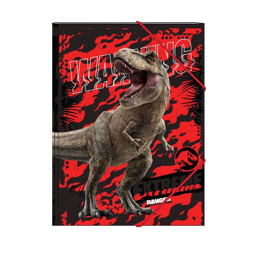 3666311007809-Chemise 3 rabats Jurassic World - 24 x 32 cm - rouge - Bagtrotter-P_405129051_1-0