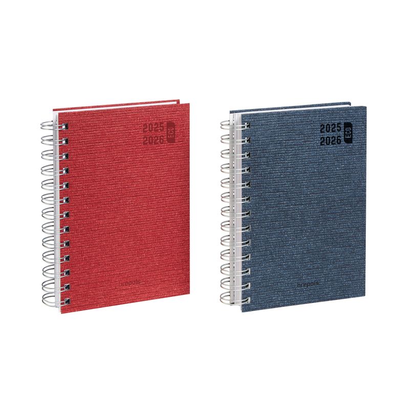 5412303377430-Agenda à spirale Eco Deco - 1 jour par page - 12 x 17,5 cm - 2 couleurs disponibles - Bre-P_405129054_1-0