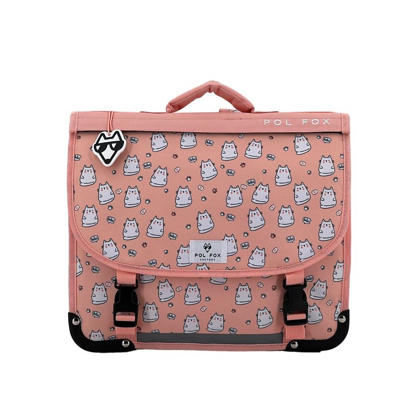Cartable R versible Hello 38 Cm 2 Compartiments Chat Pol Fox Pas 