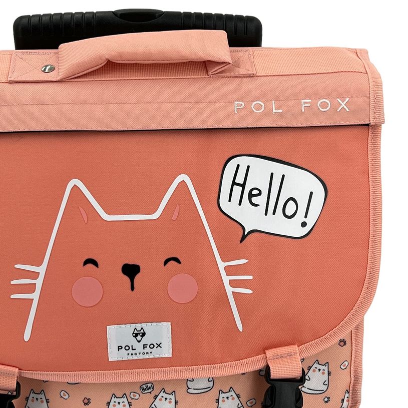 3663842007506-Cartable réversible à roulettes Hello 38 cm - 2 compartiments - chat - Pol Fox-P_405129082_3-2