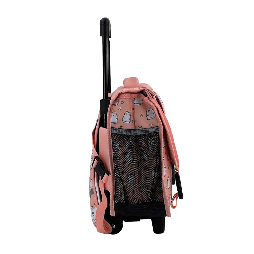 3663842007506-Cartable réversible à roulettes Hello 38 cm - 2 compartiments - chat - Pol Fox-P_405129082_5-4