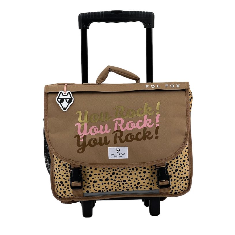 3663842007711-Cartable réversible à roulettes You Rock 38 cm - 2 compartiments - safari - Pol Fox-P_405129101_1-0