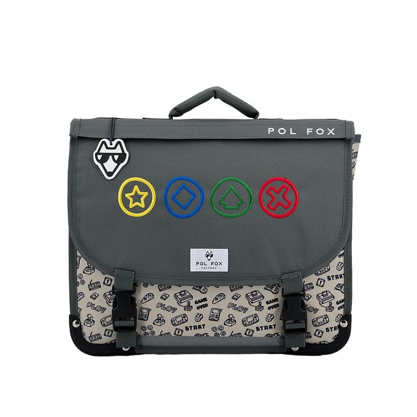 3663842007902-Cartable réversible Gamer 38 cm - 2 compartiments - Pol Fox-P_405129120_2-1