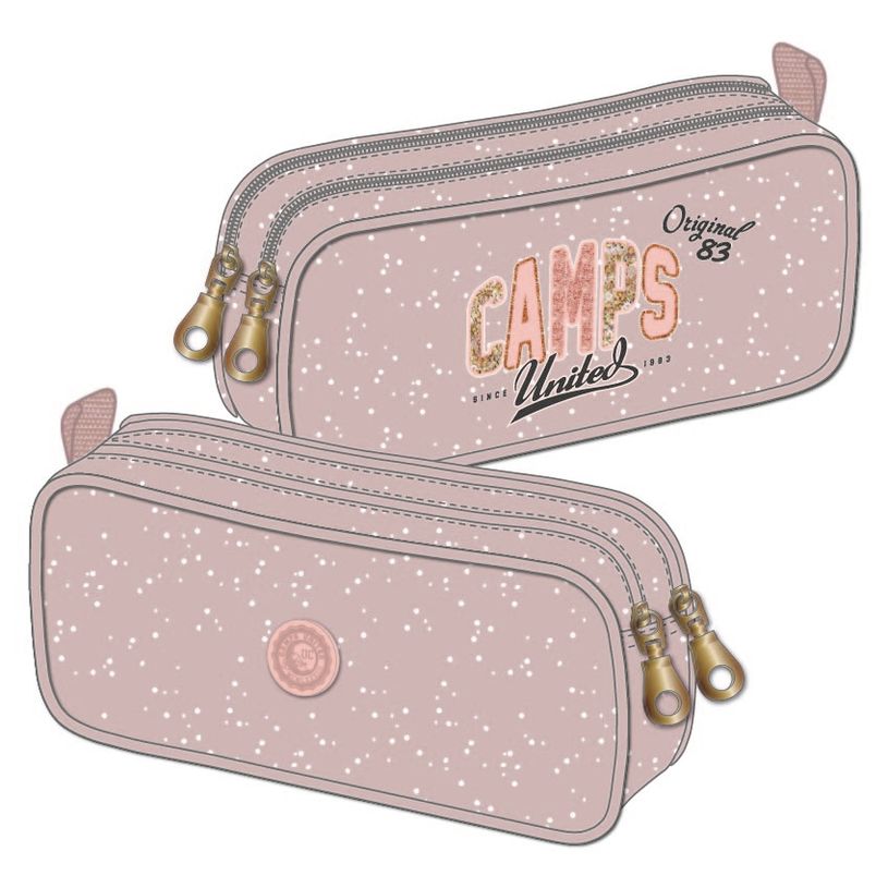 3661507327594-Trousse rectangulaire Camps Lovely - 2 compartiments - rose - Kid'Abord-P_405129148_1-0