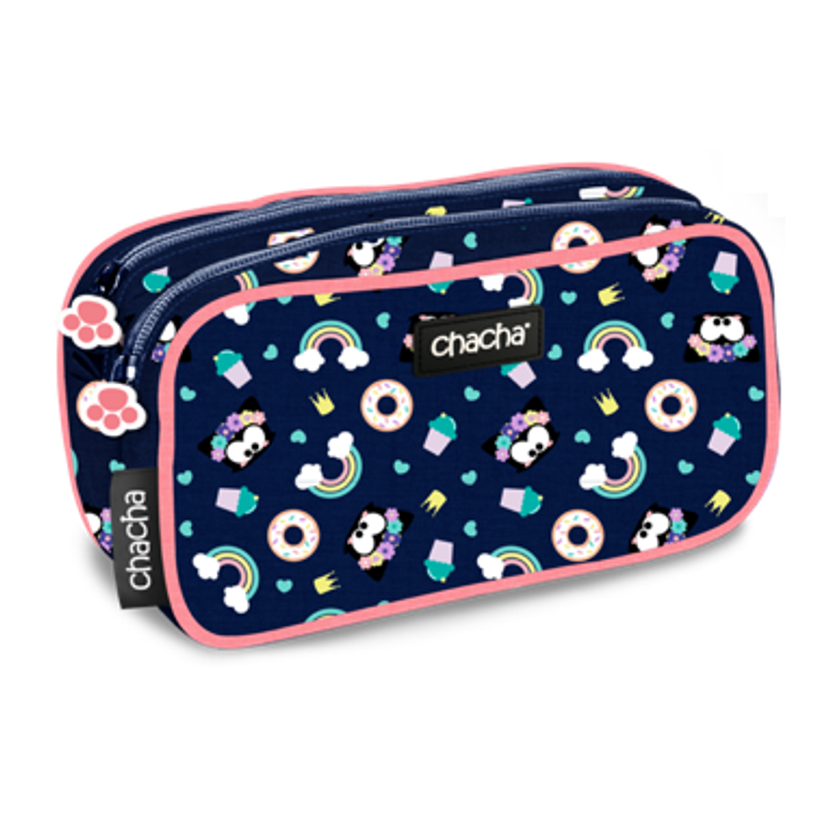 3661507627373-Trousse rectangulaire Chacha Kinky - 2 compartiments - bleu - Kid'Abord-P_405129176_1-0