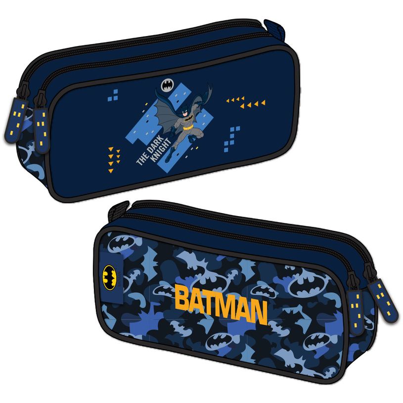 3661507527680-Trousse rectangulaire Batman Darknight - 2 compartiments - bleu nuit - Kid'Abord-P_405129181_1-0