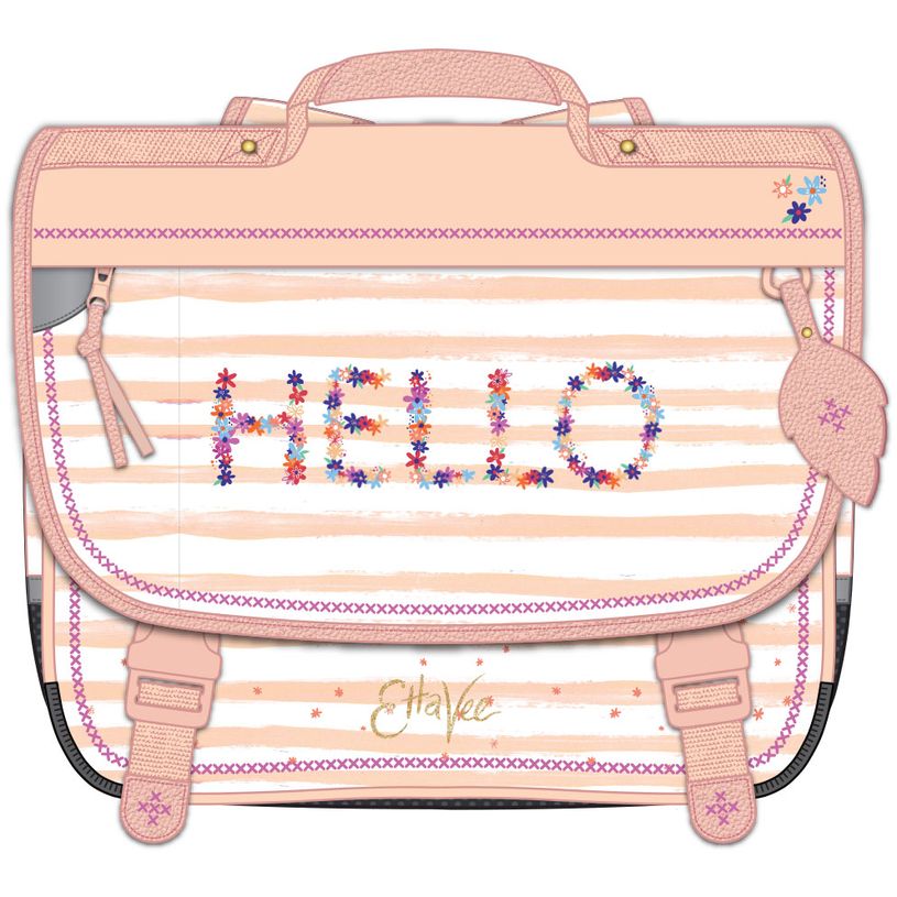 3661507223544-Cartable EttaVee Hello 38 cm - 1 compartiment - rose clair - Kid'Abord-P_405129200_1-0