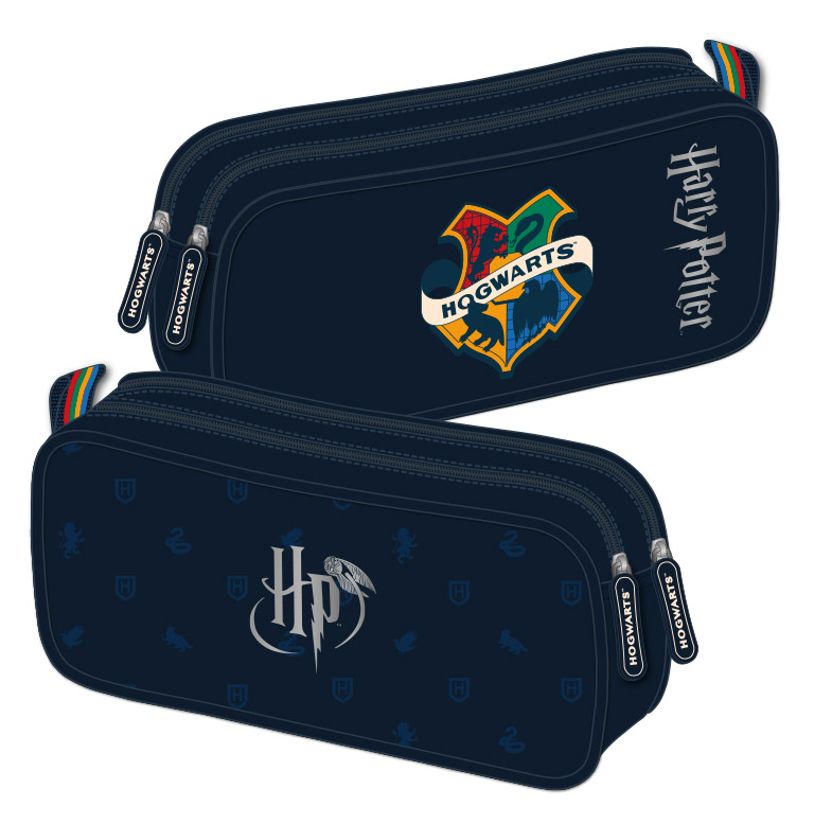 3661507527772-Trousse rectangulaire Harry Potter Collège - 2 compartiments - Hogwarts - Kid'Abord-P_405129224_1-0