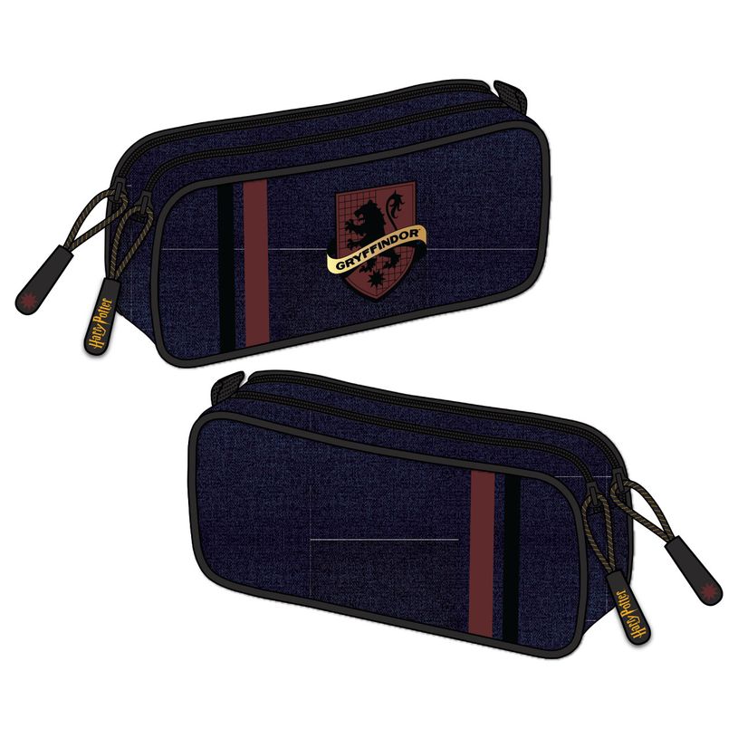 3661507527789-Trousse rectangulaire Harry Potter Gryffondor - 2 compartiments - marine - Kid'Abord-P_405129230_1-0