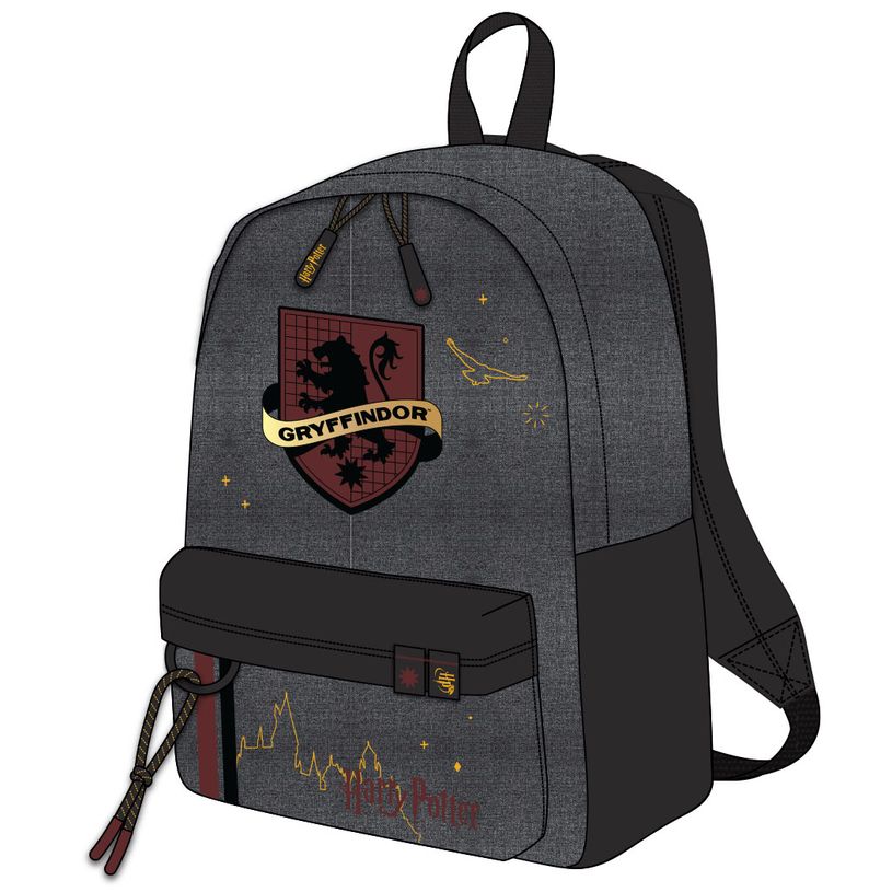 3661507520834-Sac à dos Harry Potter Gryffondor - 1 compartiment - gris - Kid'Abord-P_405129232_1-0
