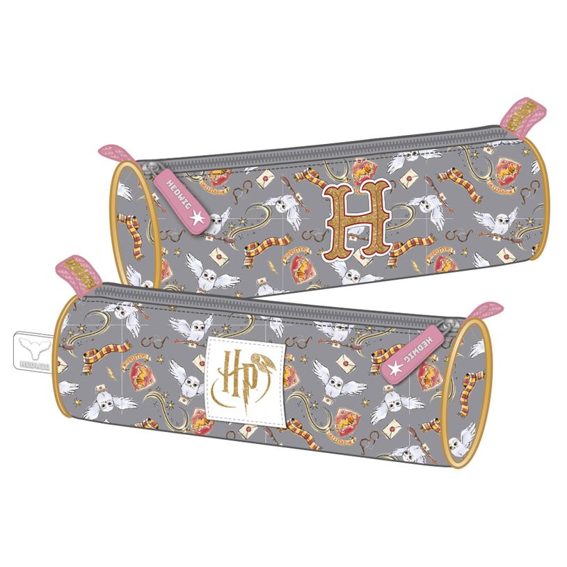 3661507528809-Trousse ronde Harry Potter Hedwig - 1 compartiment - violet pastel - Kid'Abord-P_405129241_1-0