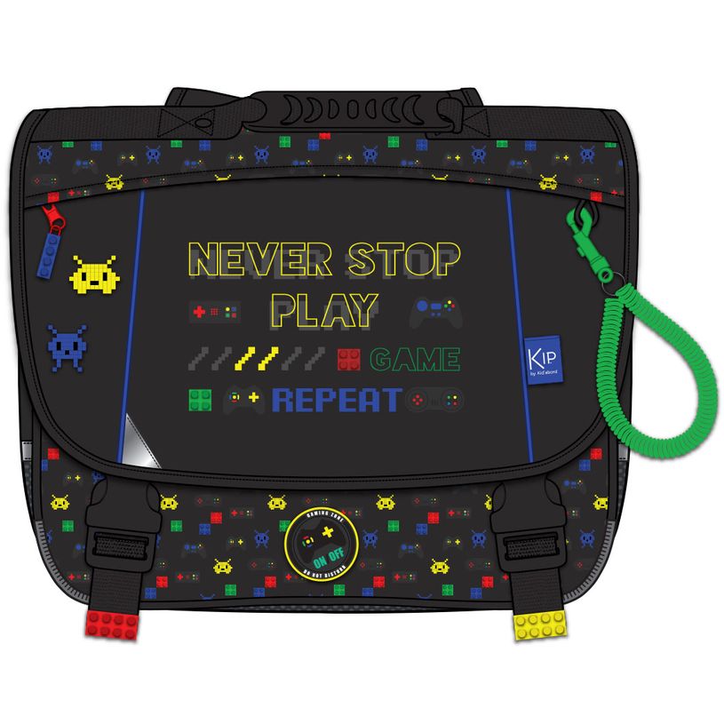 3661507023656-Cartable KIP Game Zone 38 cm - 2 compartiments - noir - Kid'Abord-P_405129287_1-0