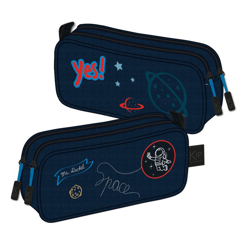 3661507027661-Trousse rectangulaire KIP Mr Rocket - 2 compartiments - bleu jean - Kid'Abord-P_405129294_1-0